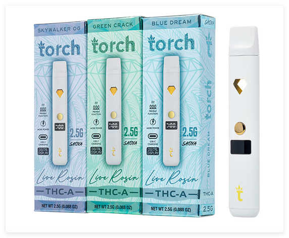 Torch THC-A Live Rosin Disposable